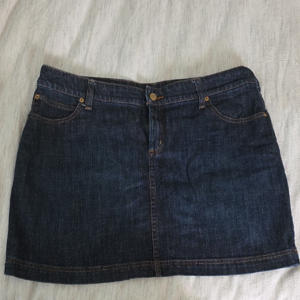 Lilly Pulitzer Dark Blue Denim Mini Skirt